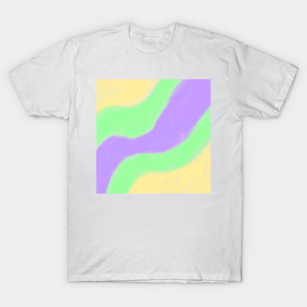 Yellow purple green watercolor art design T-Shirt by Simplecooldesignss